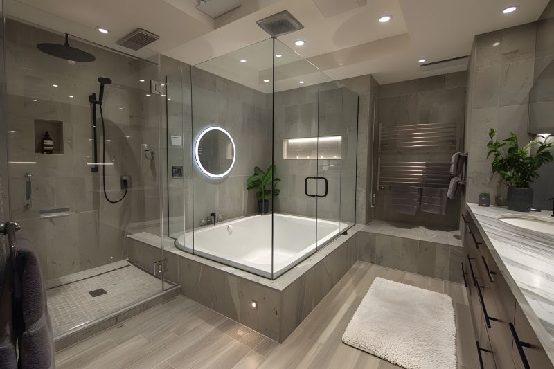 Contemporary Tub and Shower Combo